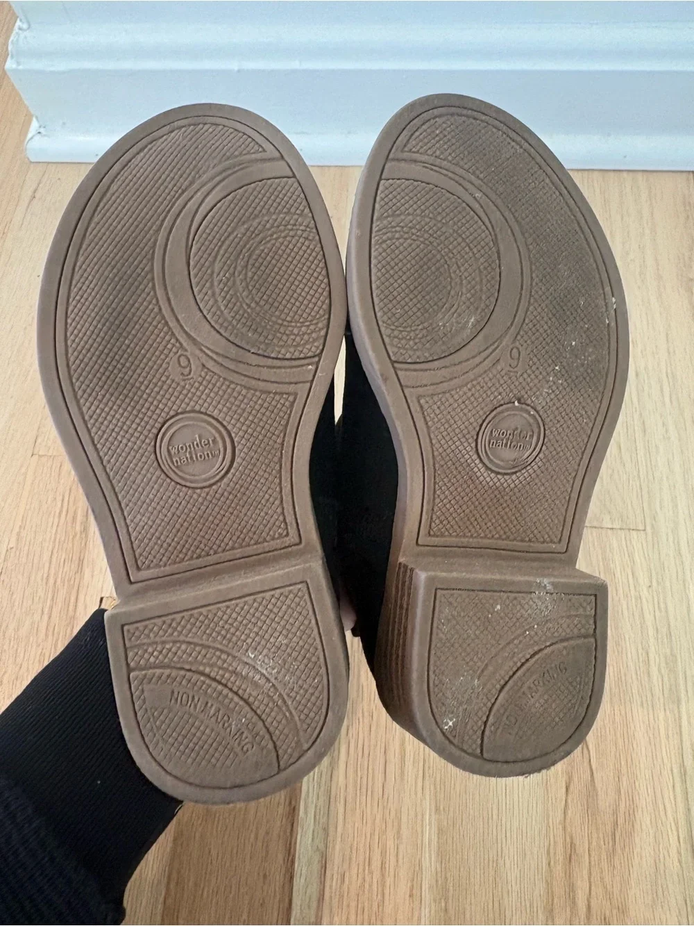 Wonder Nation Black Toddler Boots